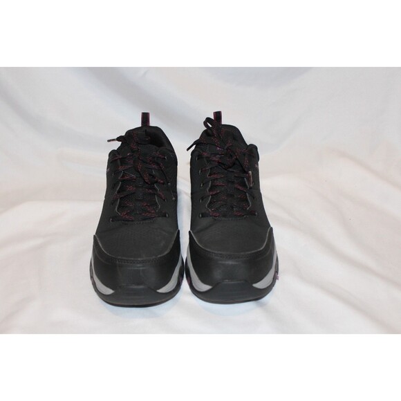SKETCHERS WOMEN'S WORK TREGO BLACK PURPLE SNEAKERS NIB SZ 8.5 - Picture 4 of 7
